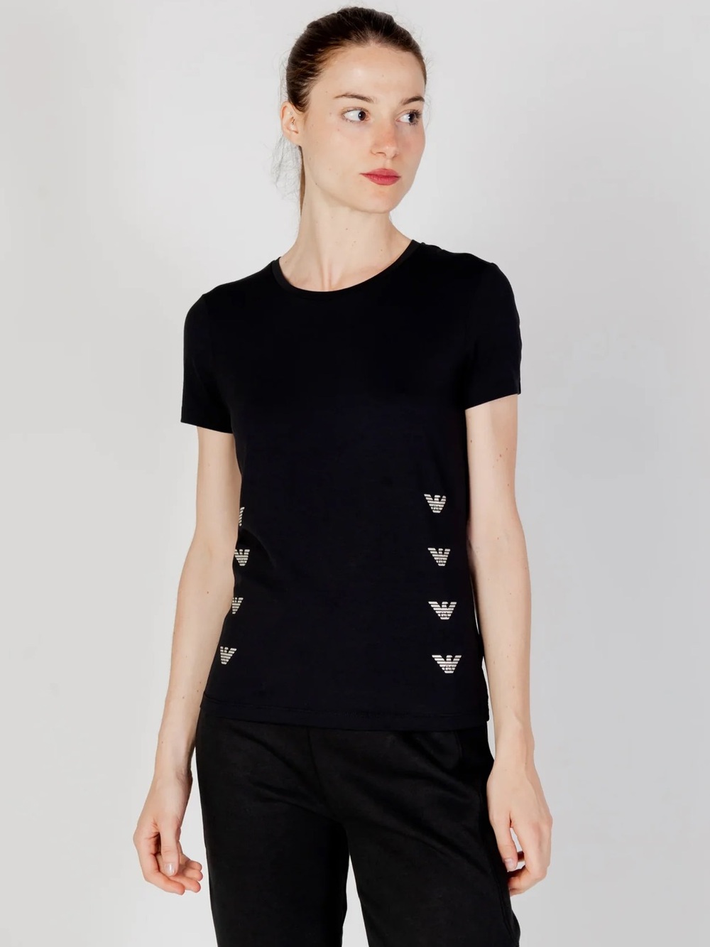 EA7 Emporio Armani black logo t-shirt